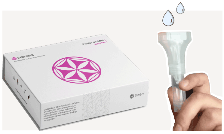 Descubre tu rutina para cuidado de tu piel según tu genética con el Kit SkinCare ADN ZenGen. Obtén recomendaciones personalizadas.