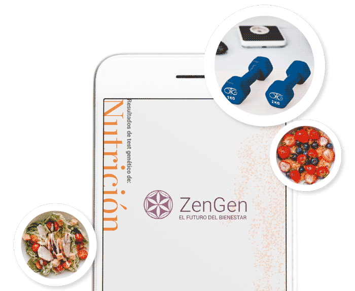 Optimiza tu bienestar con ZenGen Pruebas ADN: Descubre tu perfil genético único para Nutrición, toma el control de tu salud.